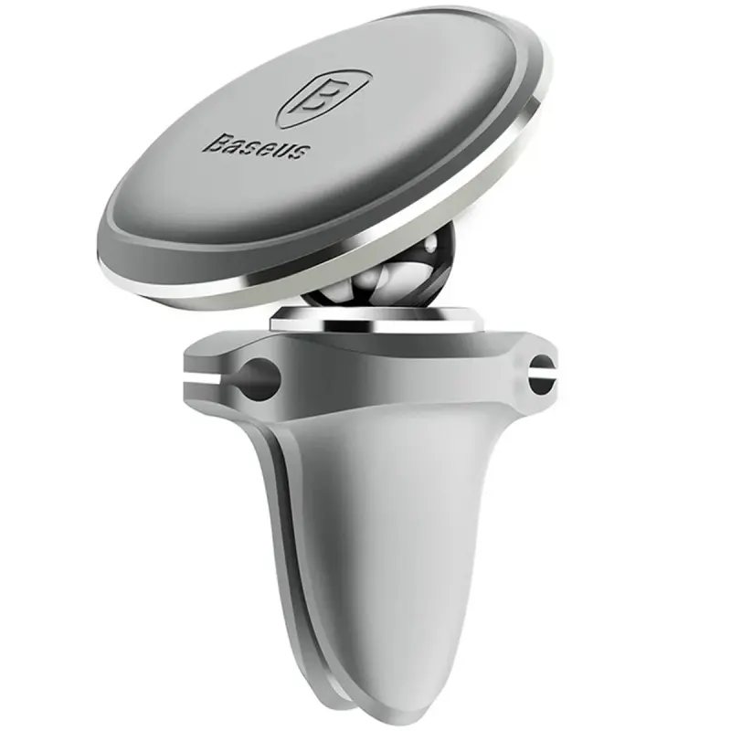 Автодержатель магнитный Baseus Magnetic Air Vent OS with cable clip (C40141201113-00), Silver, купить оптом с доставкой