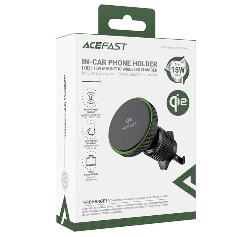 Автотримач з БЗП Acefast D33 Qi2 Magnetic Wireless Charging 15W на малюнкі №2