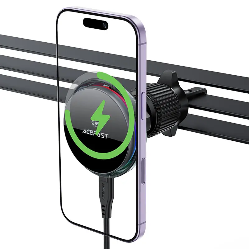 Автодержатель с БЗУ Acefast D61 Magnetic Wireless Charging Qi2 25W, Gray 2, купить оптом с доставкой
