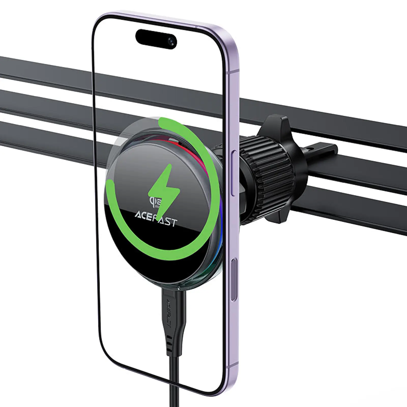 Автодержатель с БЗУ Acefast D61 Magnetic Wireless Charging Qi2 25W, Gray 2, купить оптом с доставкой
