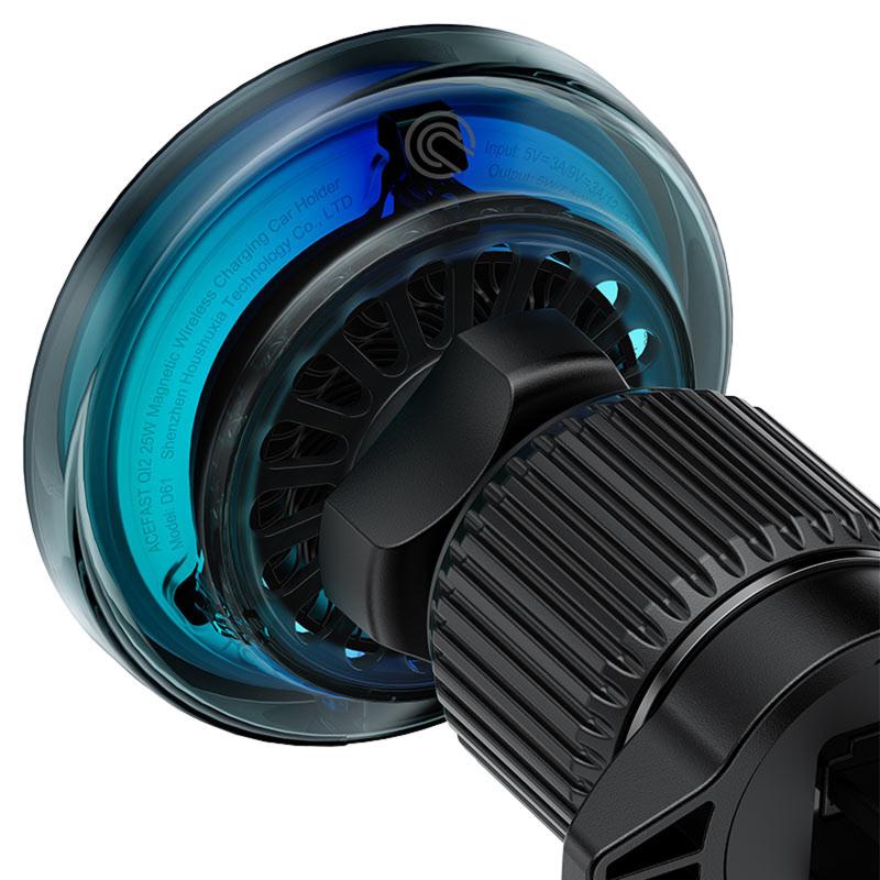 Автотримач з БЗП Acefast D61 Magnetic Wireless Charging 15W на малюнкі №4