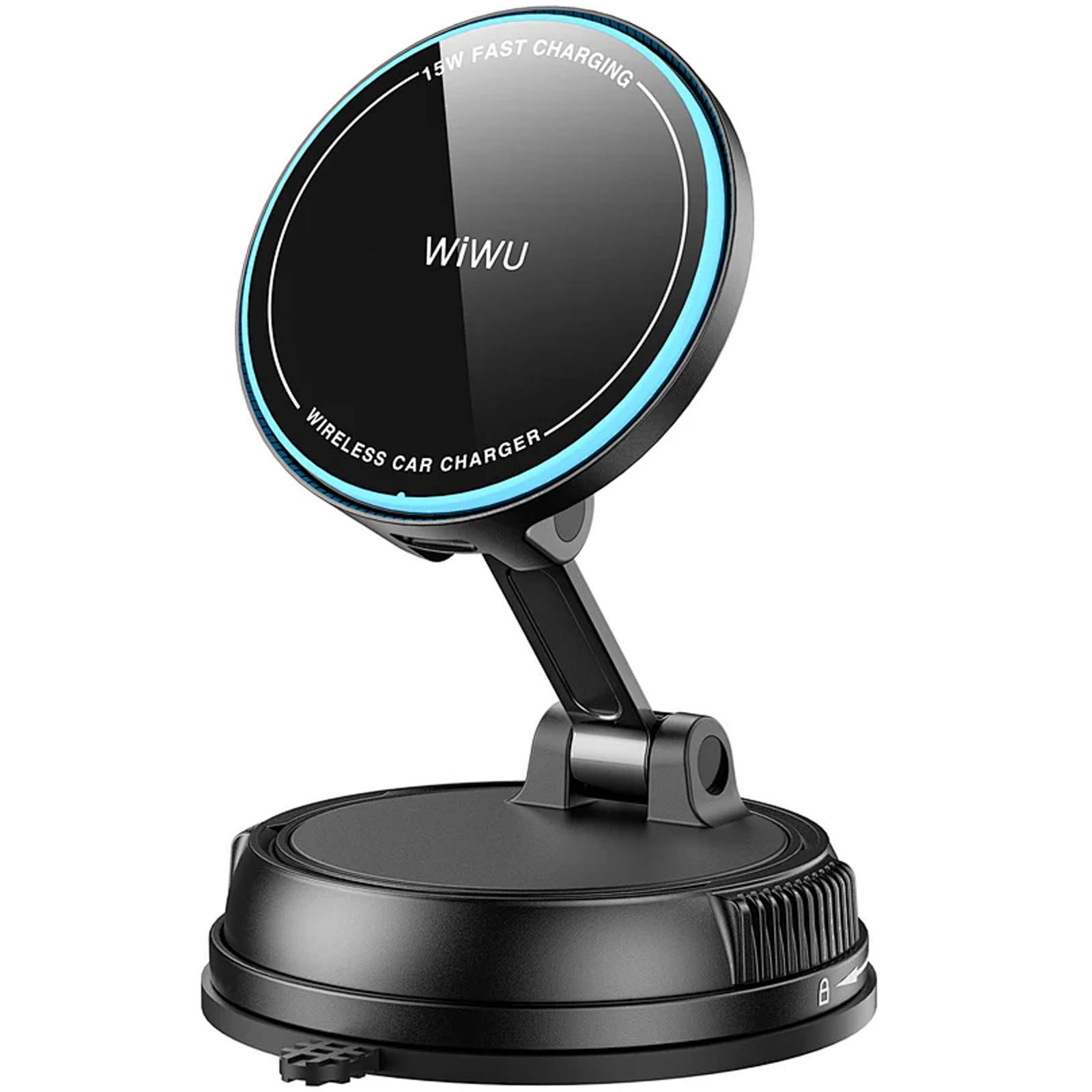 Автодержатель с БЗУ WIWU CH-326 Universal Vacuum Suction Magnetic 15W, купить оптом с доставкой