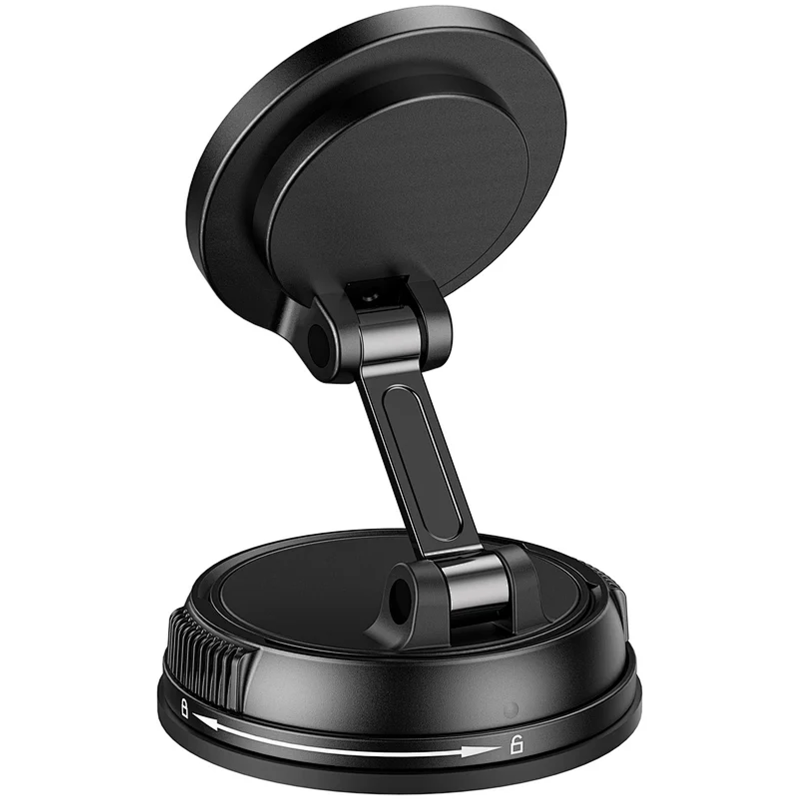 Автодержатель с БЗУ WIWU CH-326 Universal Vacuum Suction Magnetic 15W, Black 2, купить оптом с доставкой
