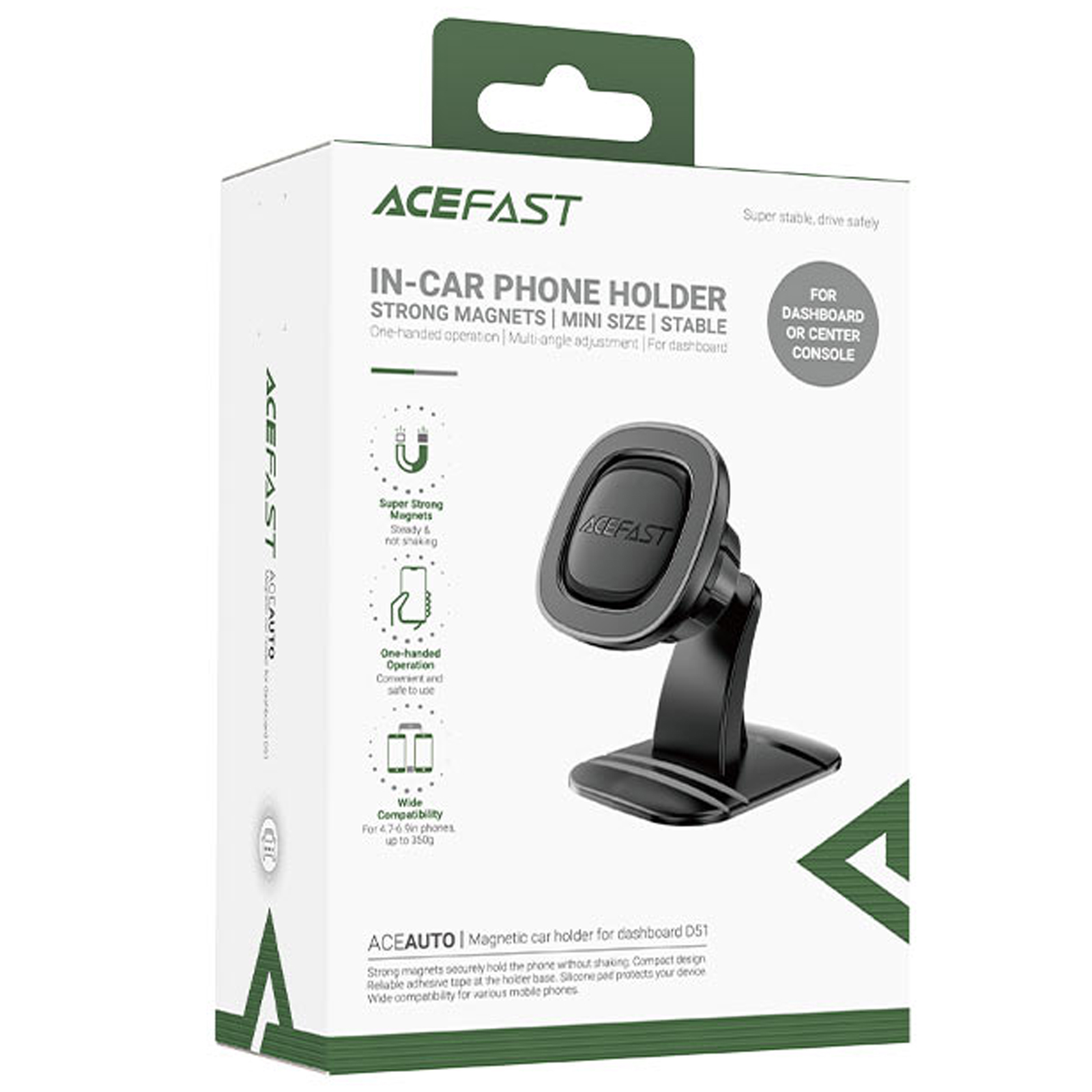 Автодержатель Acefast D51 Magnetic Wireless, Black 4, купить оптом с доставкой