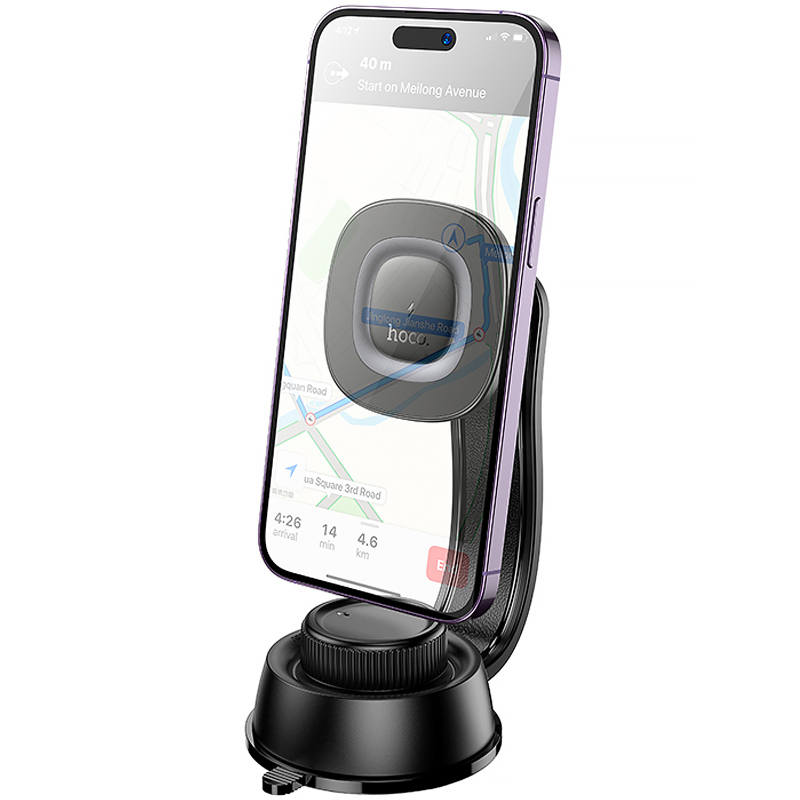 Автотримач з БЗП Hoco HW31 Crown Magnetic Wireless Charging 15W на малюнкі №4