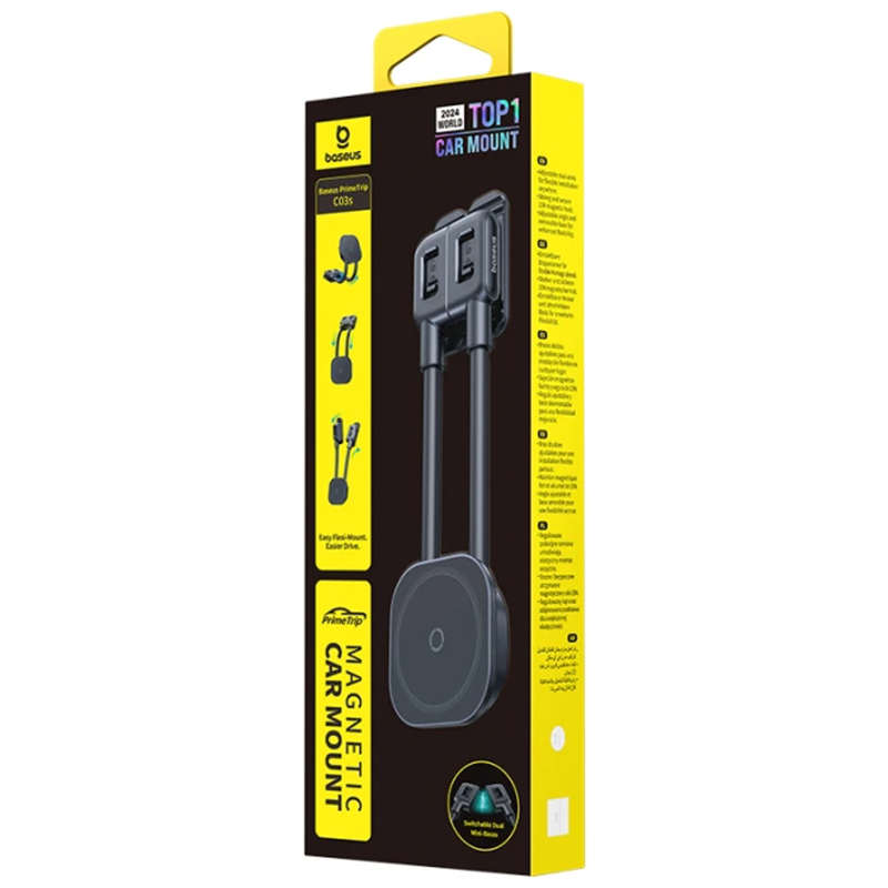 Автотримач Baseus PrimeTrip C03s Magnetic Stick-on (C00137), Cosmic Black 1, купити оптом з доставкою