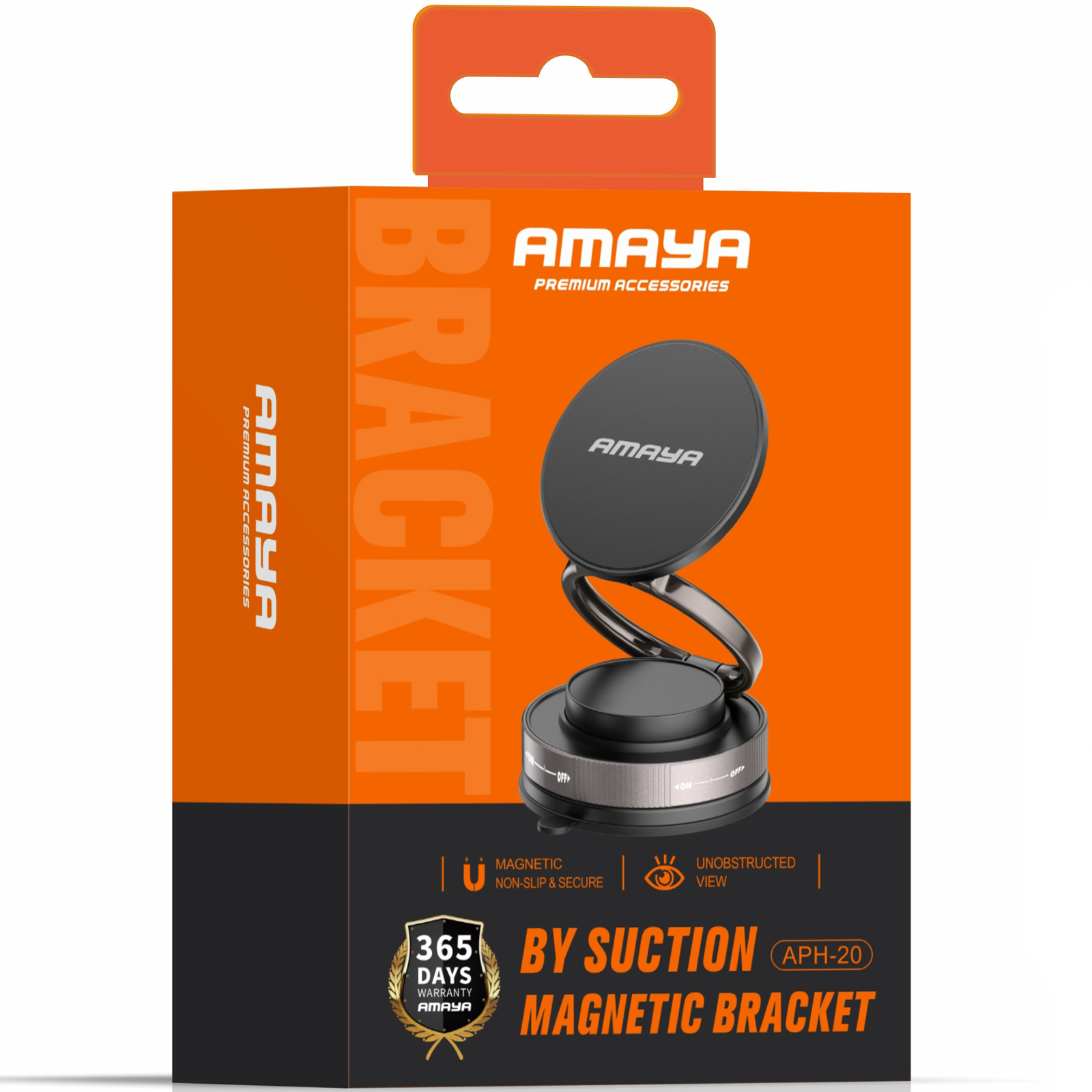 Автодержатель Amaya APH-20 Vacuum Suction Magnetic, Black 1, купить оптом с доставкой