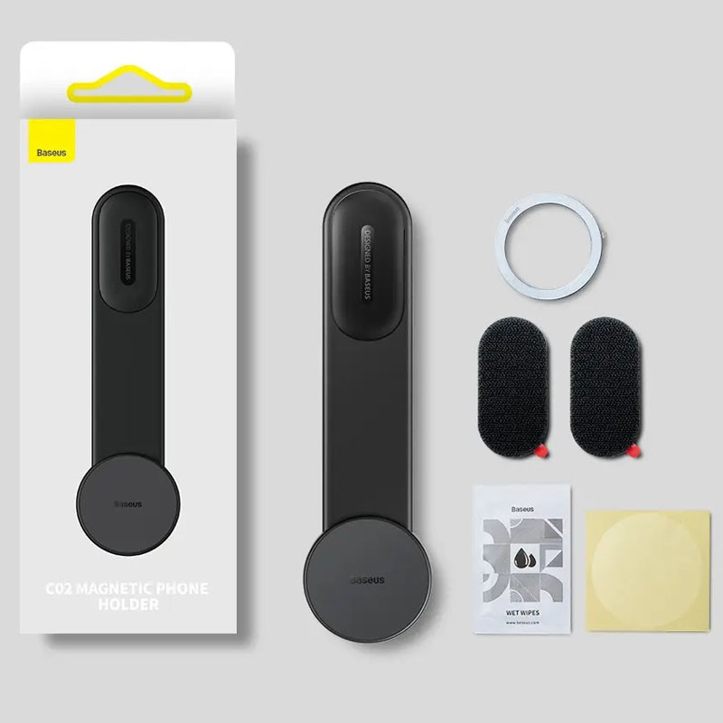 Автотримач Baseus C02 Magnetic Phone Holder Cluster (SUCC000201), Black 6, купити оптом з доставкою