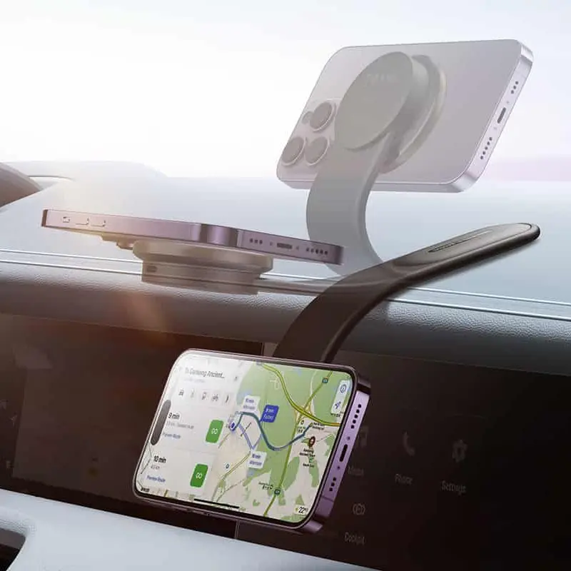 Автотримач з БЗП Baseus C02 Pro Series Magnetic Wireless Charging Car Mount Cluster (C40156), Black 5, купити оптом з доставкою