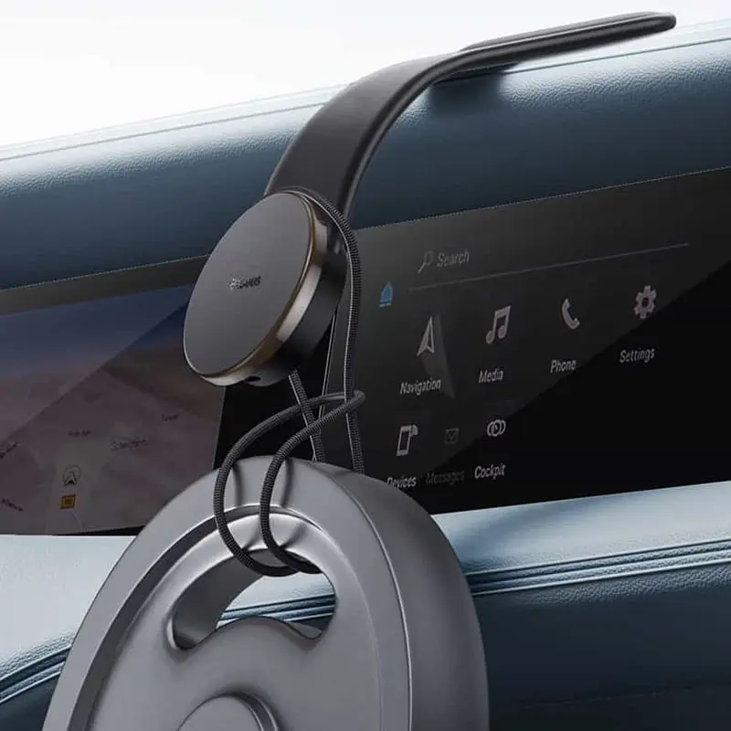 Автотримач з БЗП Baseus C02 Pro Series Magnetic Wireless Charging Car Mount Cluster (C40156), Black 6, купити оптом з доставкою