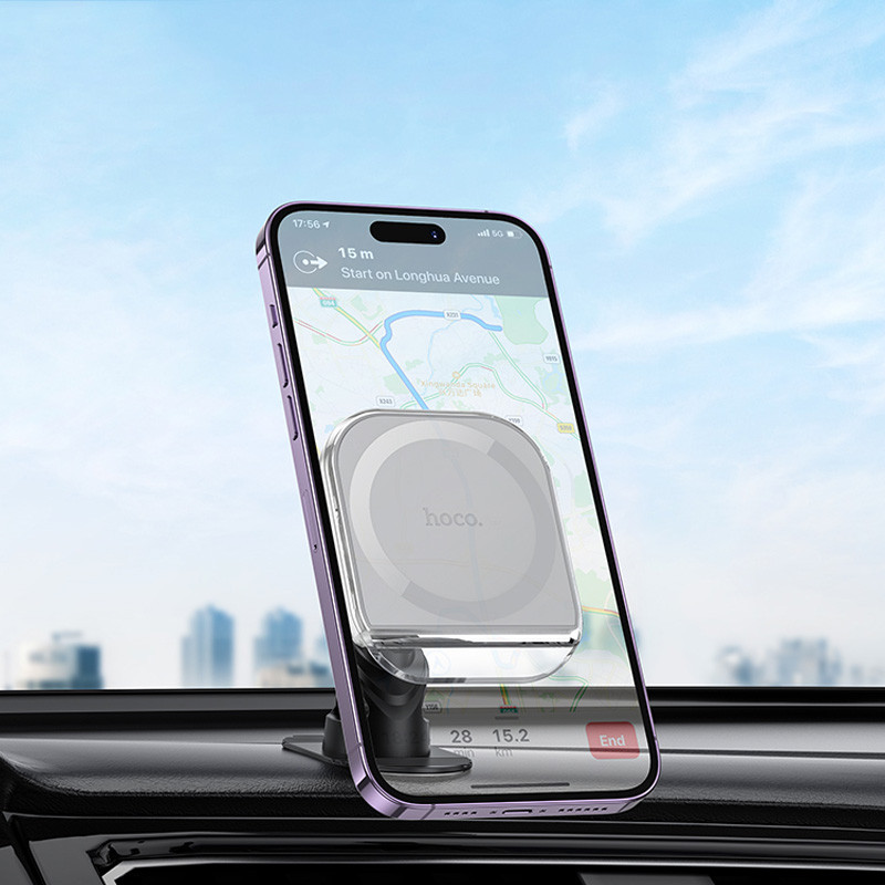 Автотримач Hoco H43 Crystal ring magnetic (center console) на малюнкі №4