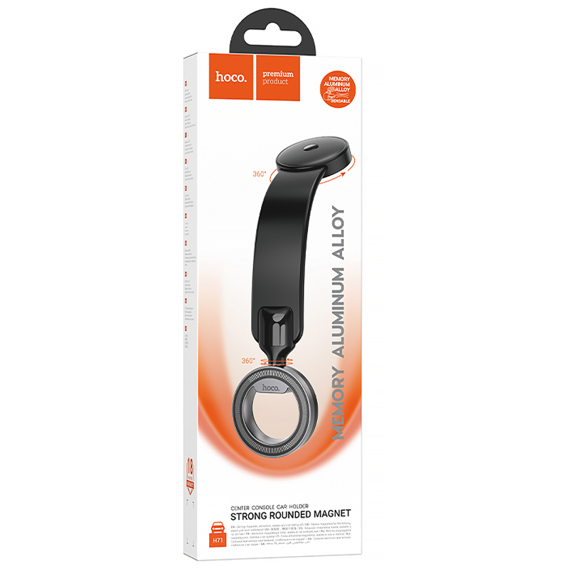 Автодержатель Hoco H71 Totem Ring magnetic (center console) на картинке №2