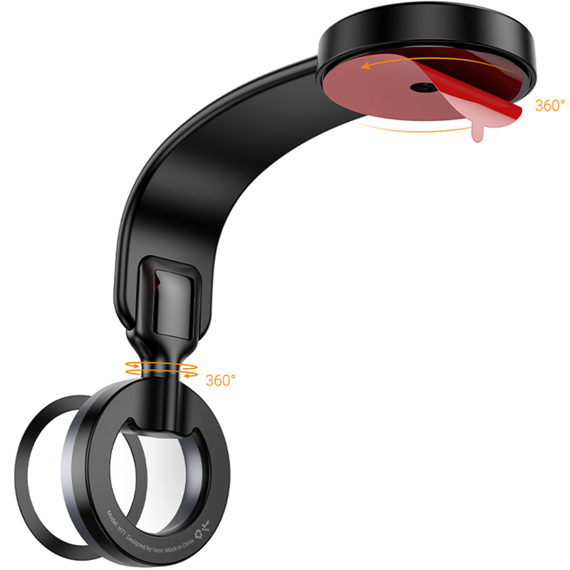 Автодержатель Hoco H71 Totem Ring magnetic (center console) на картинке №6