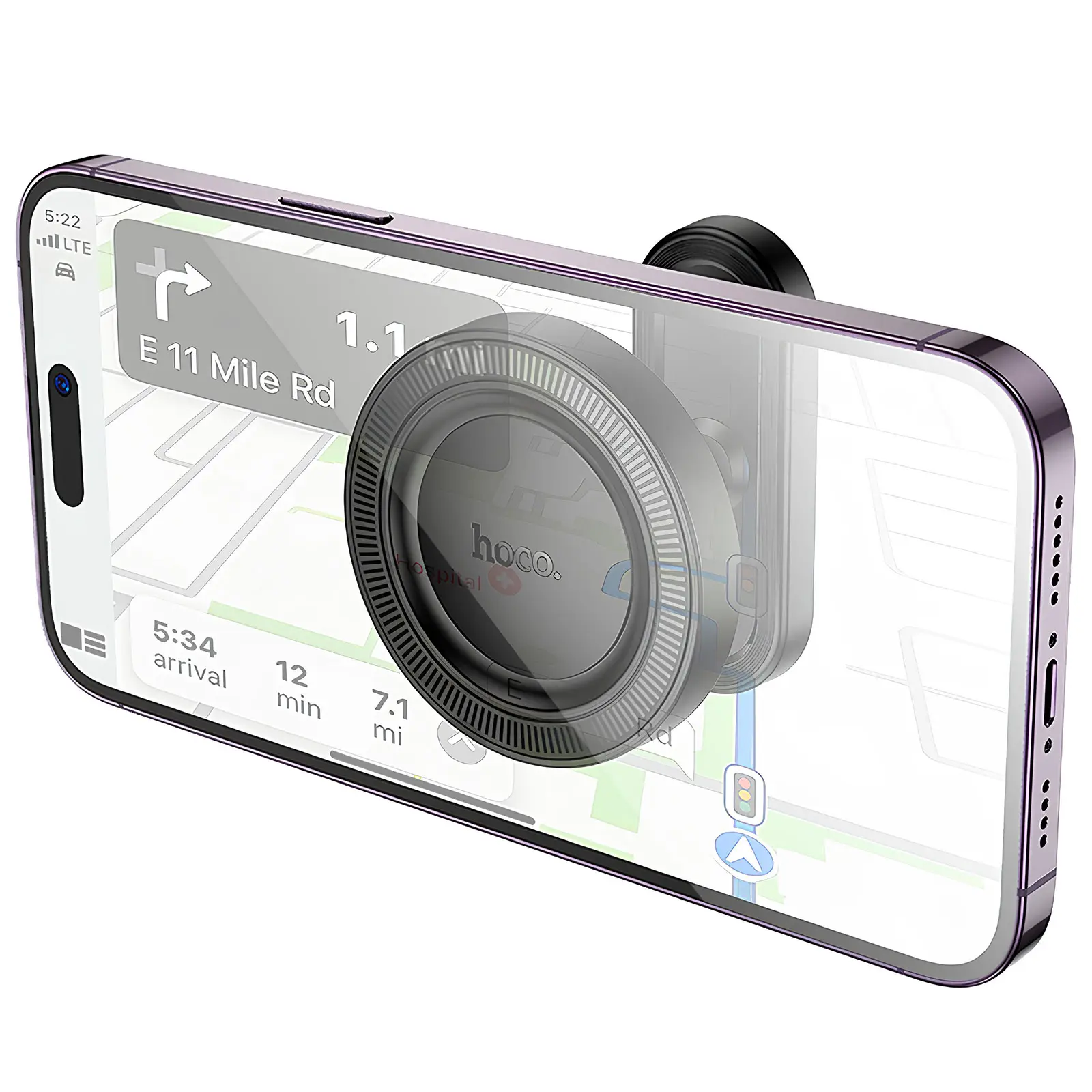 Автодержатель Hoco H58 Show ring magnetic (multi-scene), Black 1, купить оптом с доставкой