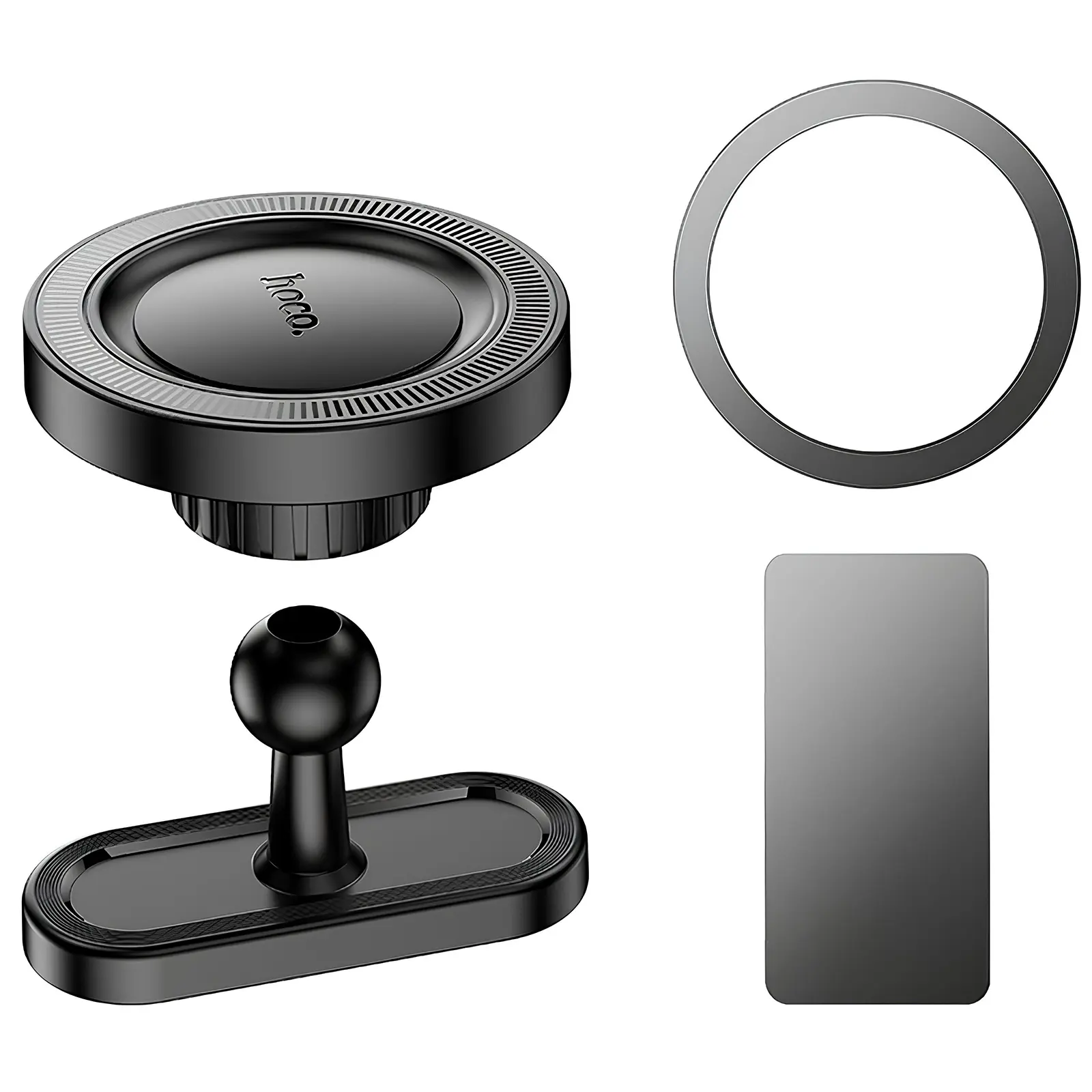 Автодержатель Hoco H58 Show ring magnetic (multi-scene), Black 3, купить оптом с доставкой