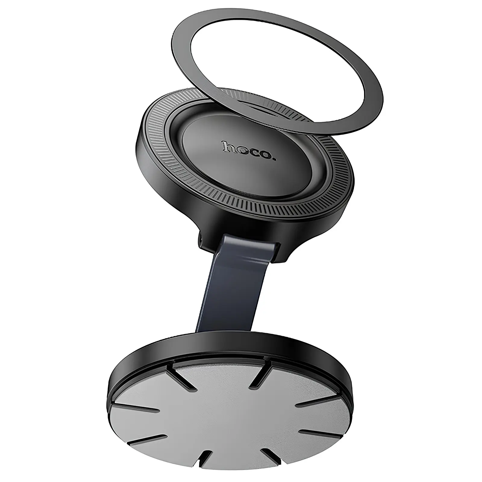 Автотримач Hoco H61 Show folding ring magnetic (dashboard), Black / Metal gray 3, купити оптом з доставкою
