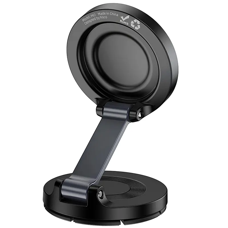 Автотримач Hoco H61 Show folding ring magnetic (dashboard), Black / Metal gray 4, купити оптом з доставкою
