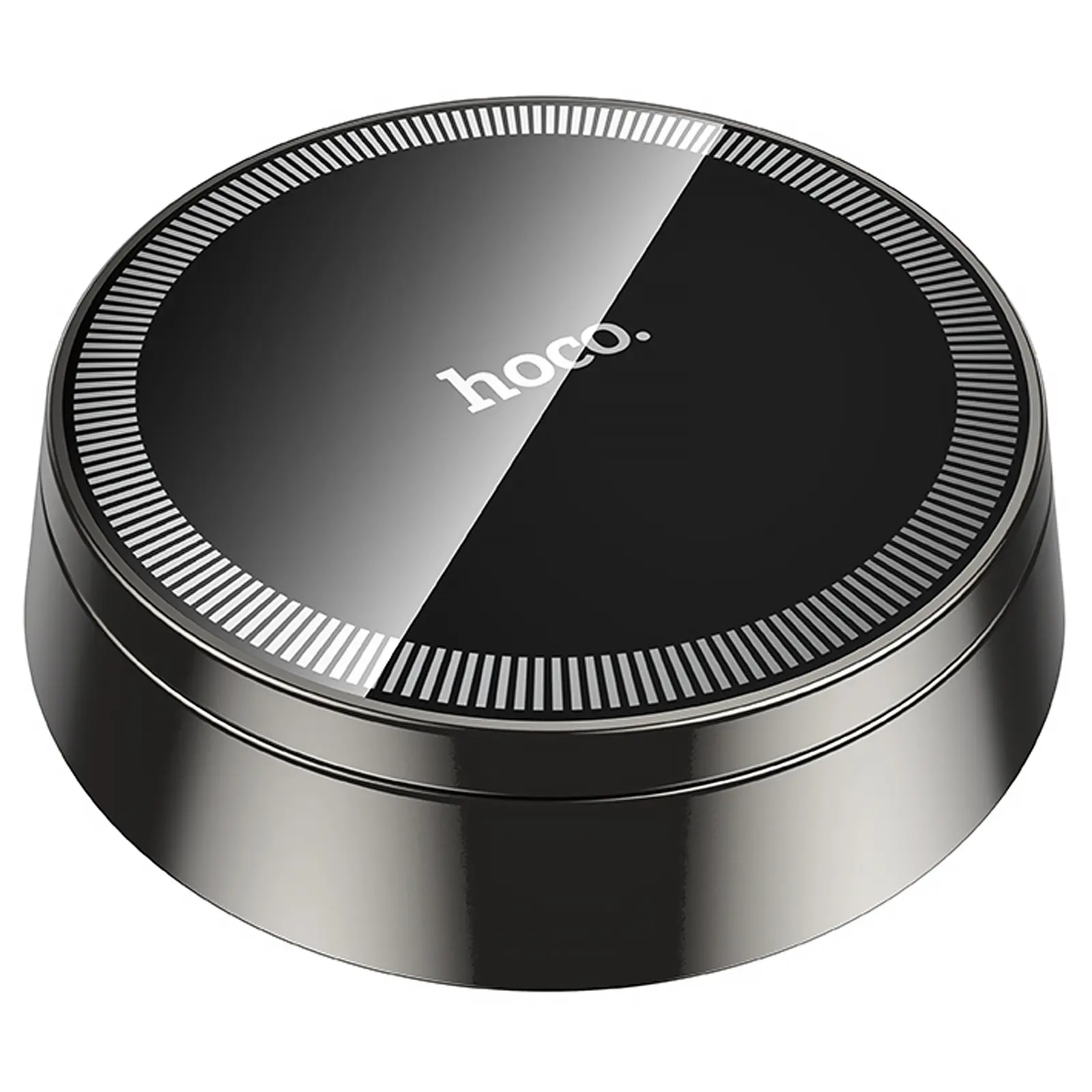 Автодержатель Hoco H83 Metal ring magnetic (center console), Metal grey 3, купить оптом с доставкой