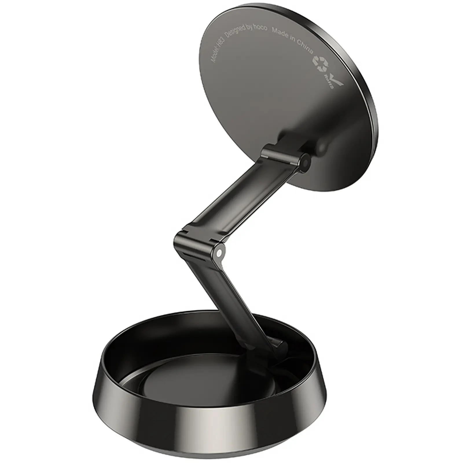 Автодержатель Hoco H83 Metal ring magnetic (center console), Metal grey 4, купить оптом с доставкой