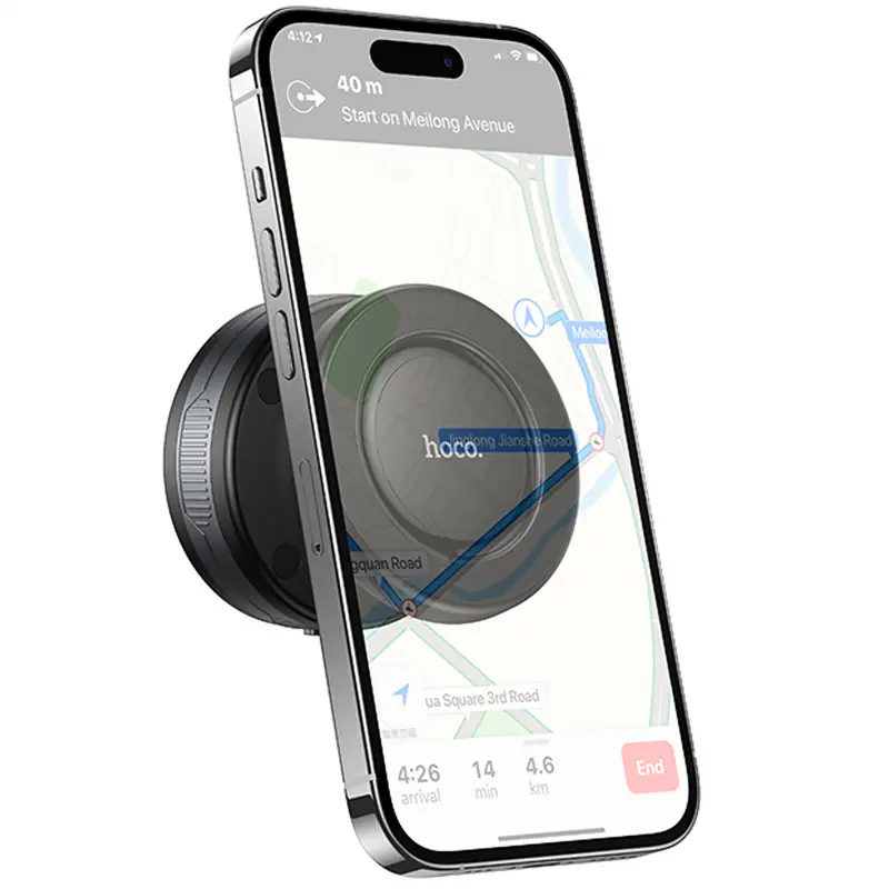 Автодержатель Hoco H87 Dragon electric suction cup magnetic (universal), Black / Metal gray 1, купить оптом с доставкой
