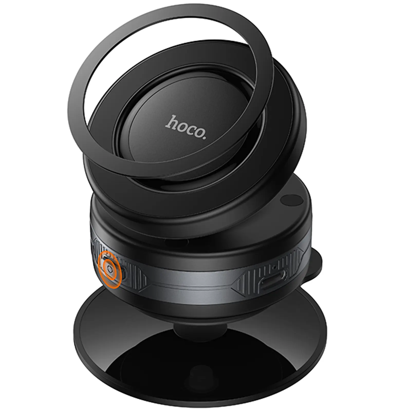 Автодержатель Hoco H87 Dragon electric suction cup magnetic (universal), Black / Metal gray 4, купить оптом с доставкой