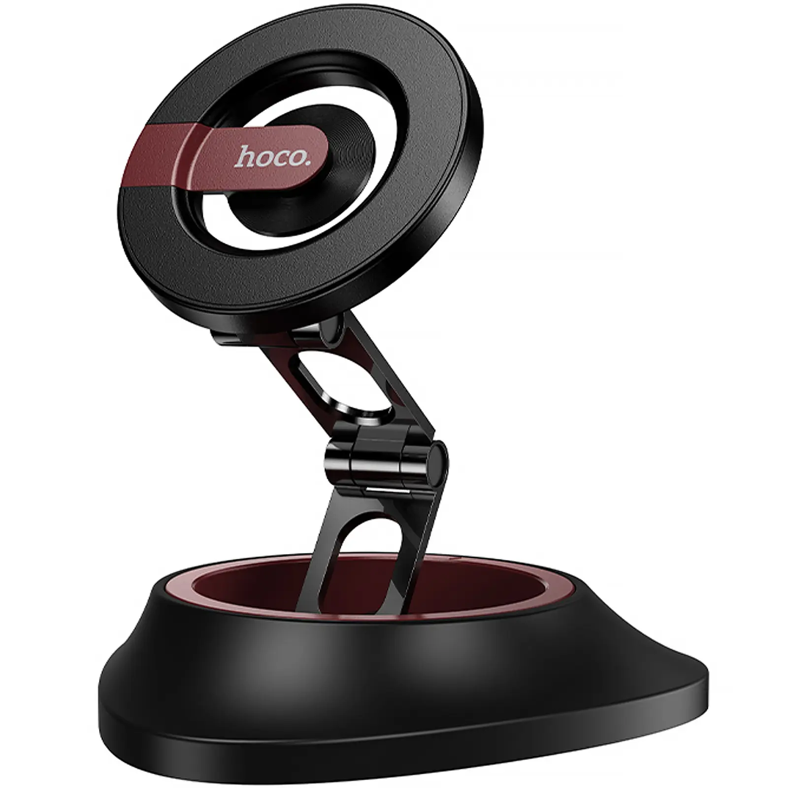 Автодержатель Hoco H90 Tower magnetic (dashboard), Black / Red, купить оптом с доставкой