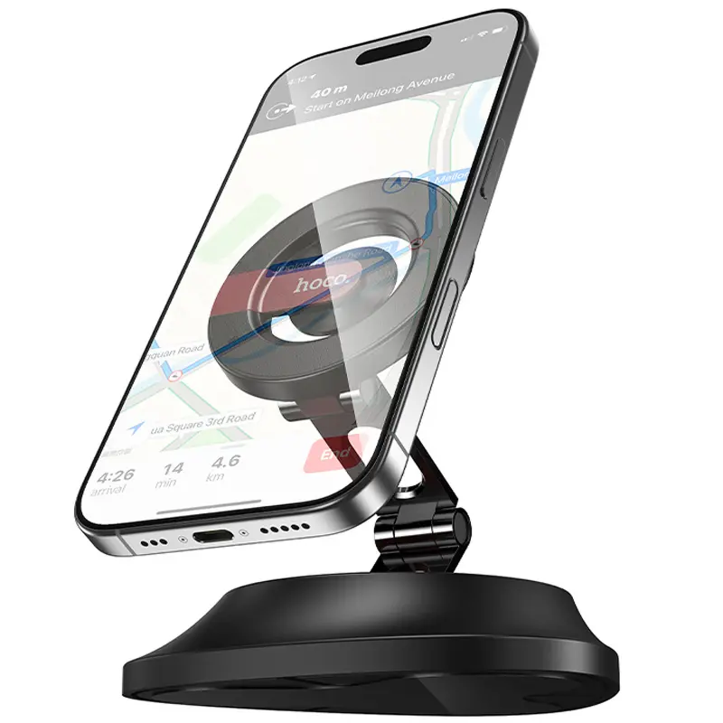 Автодержатель Hoco H90 Tower magnetic (dashboard), Black / Red 2, купить оптом с доставкой