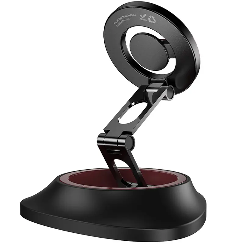 Автодержатель Hoco H90 Tower magnetic (dashboard), Black / Red 3, купить оптом с доставкой
