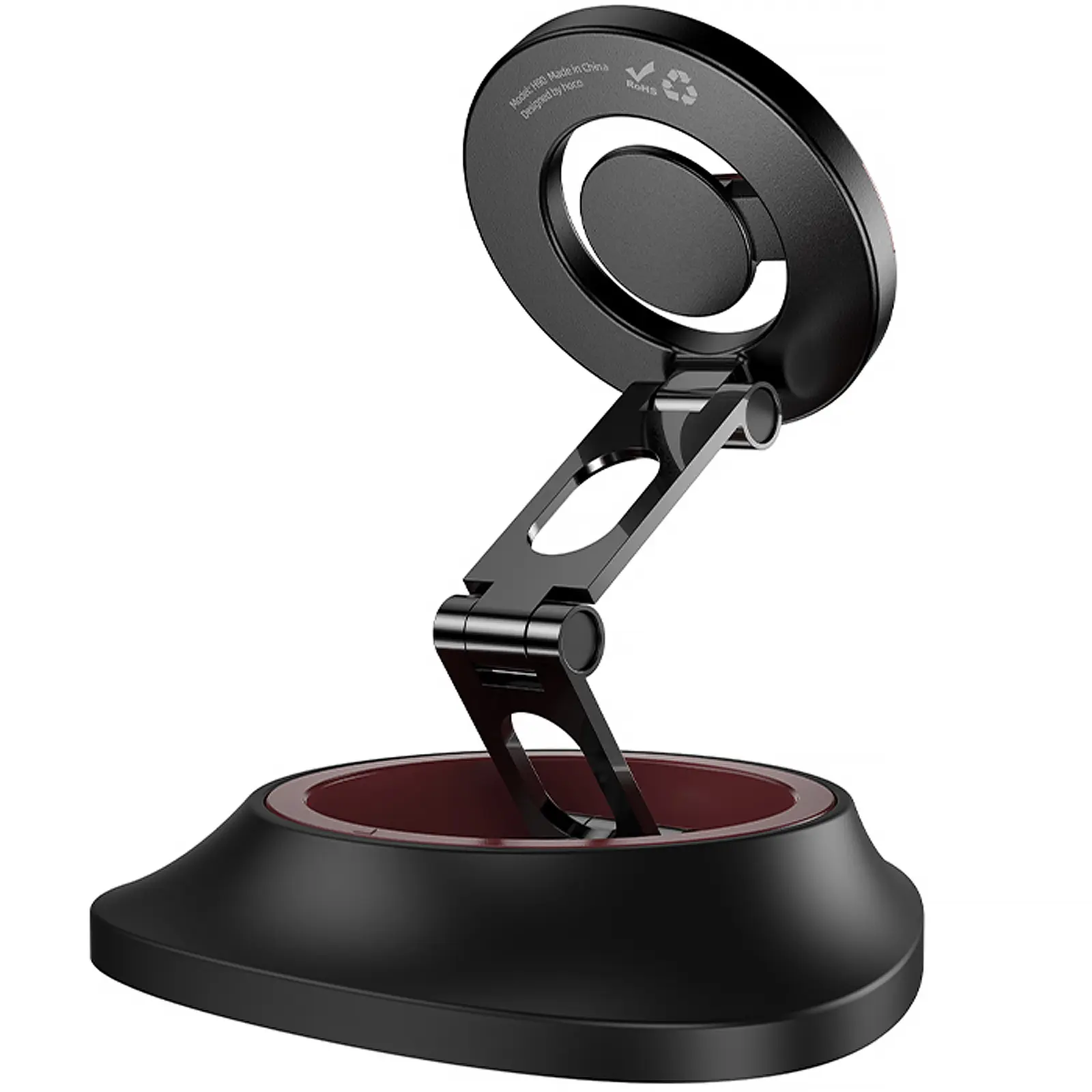 Автодержатель Hoco H90 Tower magnetic (dashboard), Black / Red 3, купить оптом с доставкой