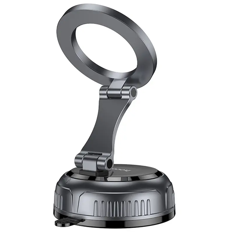 Автодержатель Hoco H92 High vacuum suction cup magnetic (universal), Black / Metal gray 2, купить оптом с доставкой