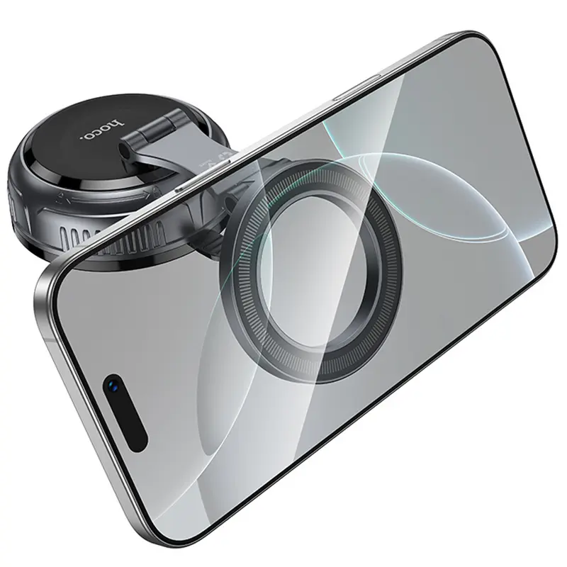 Автодержатель Hoco H92 High vacuum suction cup magnetic (universal), Black / Metal gray 3, купить оптом с доставкой