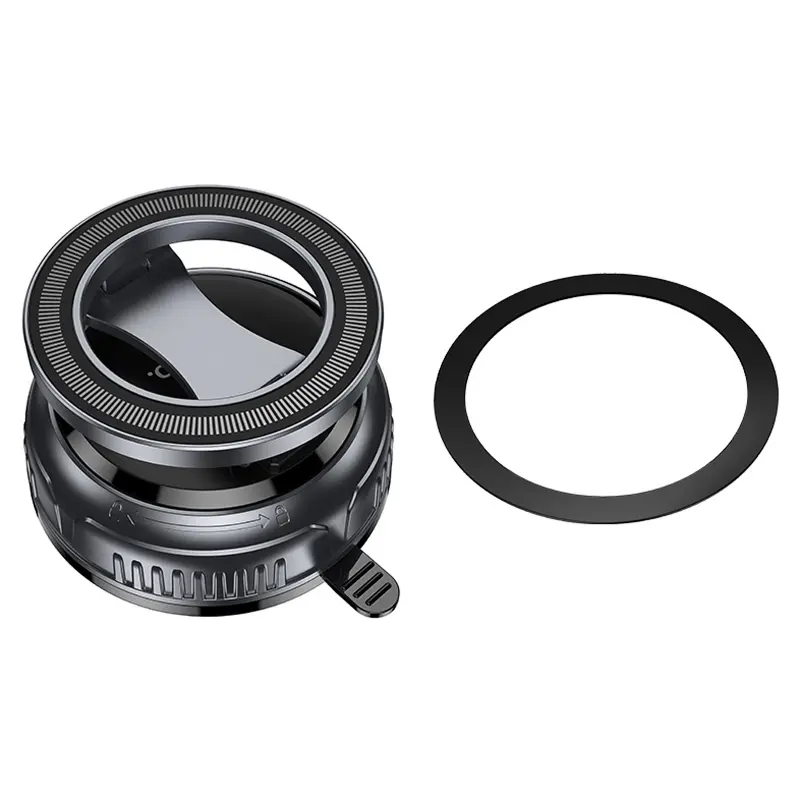 Автодержатель Hoco H92 High vacuum suction cup magnetic (universal), Black / Metal gray 4, купить оптом с доставкой