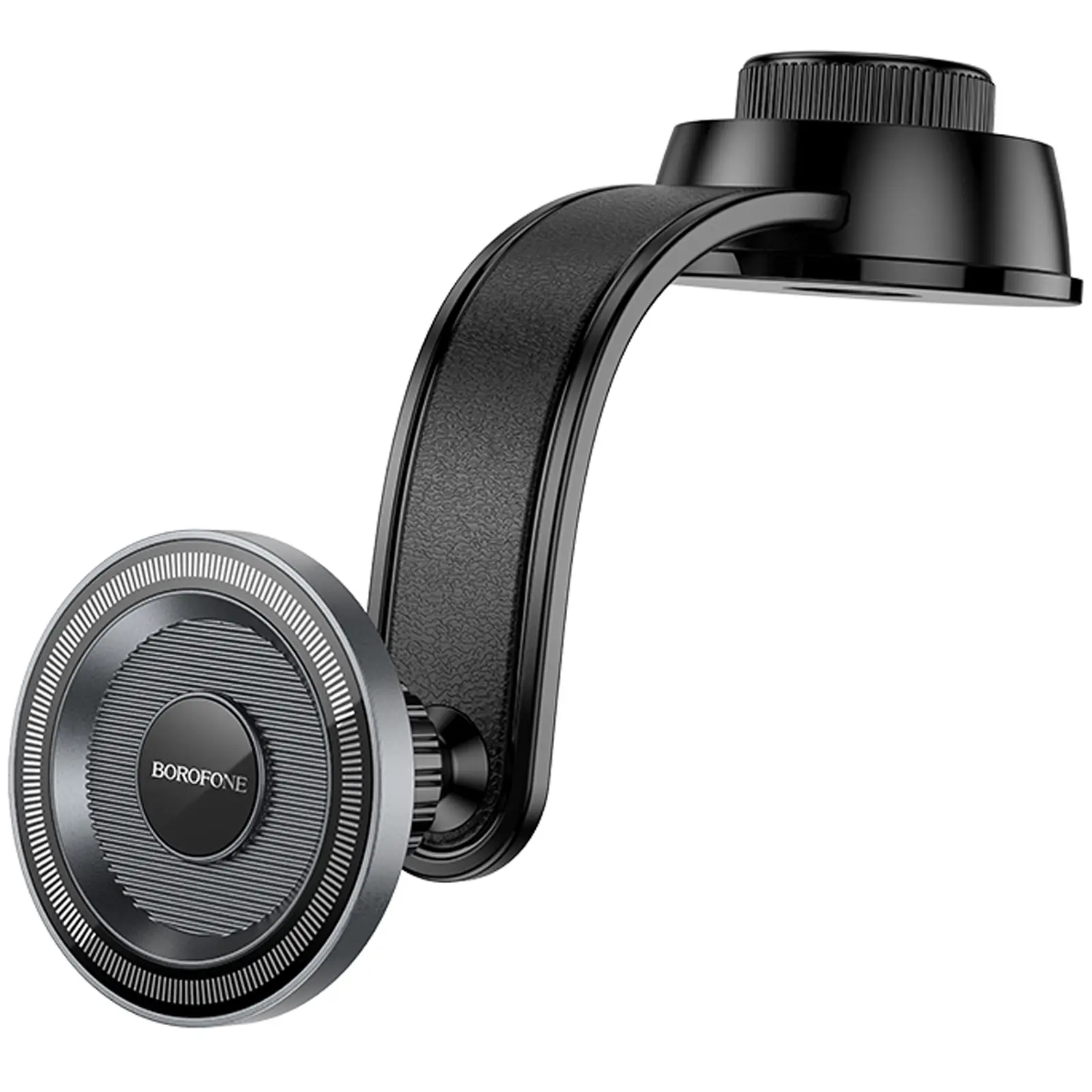 Автодержатель Borofone BH123 Profit magnetic (center console), Black / Metal gray, купить оптом с доставкой