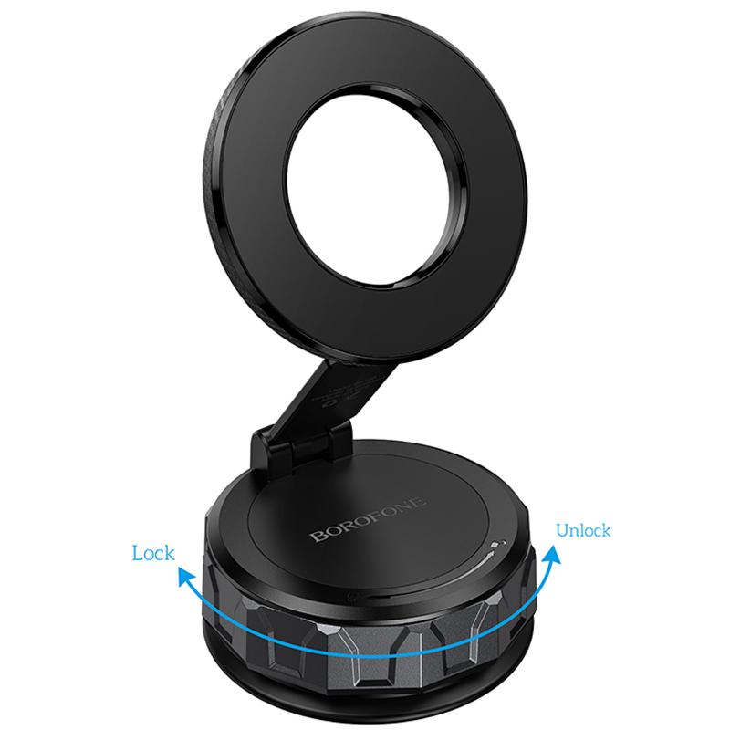 Автотримач Borofone BH140 Gloria Vacuum Suction Magnetic (center console) на малюнкі №4