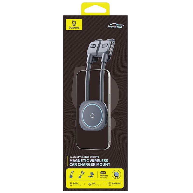 Автотримач з БЗП Baseus PrimeTrip C03s Pro Magnetic Wireless Charging (C0013B) на малюнкі №2