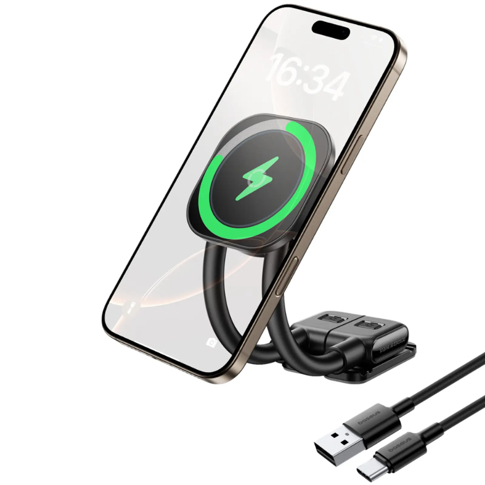 Автодержатель с БЗУ Baseus PrimeTrip C03s Pro Magnetic Wireless Charging (C0013B), Cosmic Black 2, купить оптом с доставкой