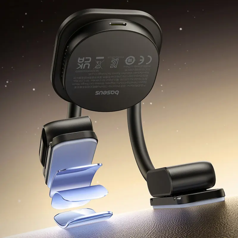 Автодержатель с БЗУ Baseus PrimeTrip C03s Pro Magnetic Wireless Charging (C0013B), Cosmic Black 3, купить оптом с доставкой