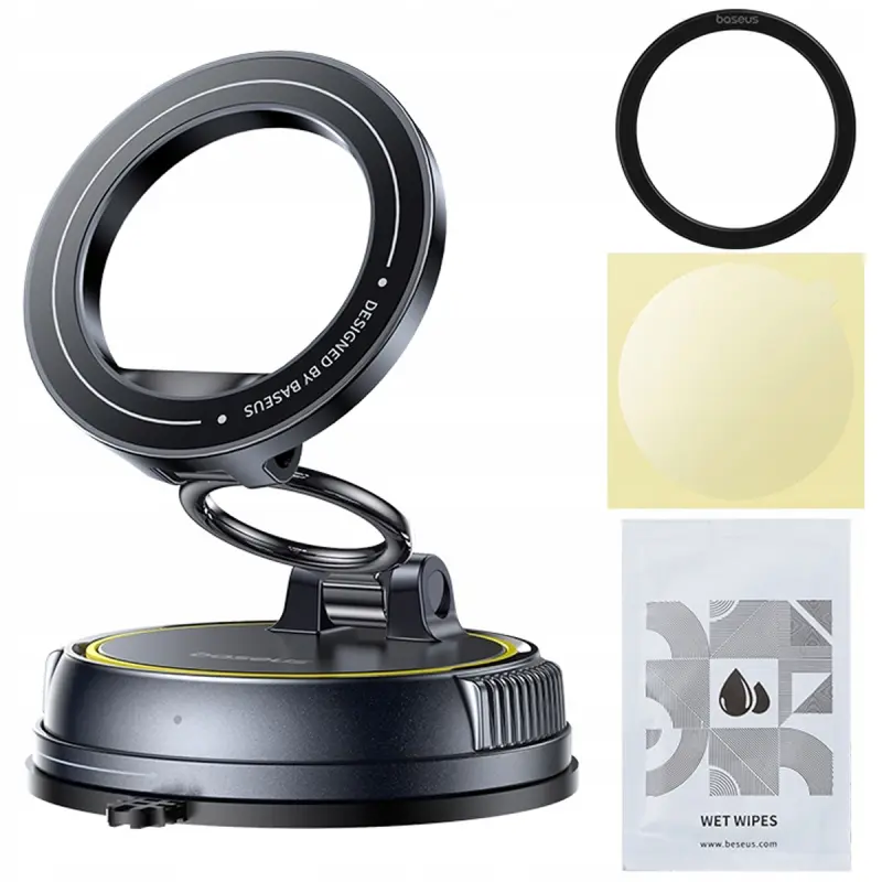 Автотримач Baseus VC2 Flex Vacuum Suction Magnetic (C00138), Cosmic Black 1, купити оптом з доставкою