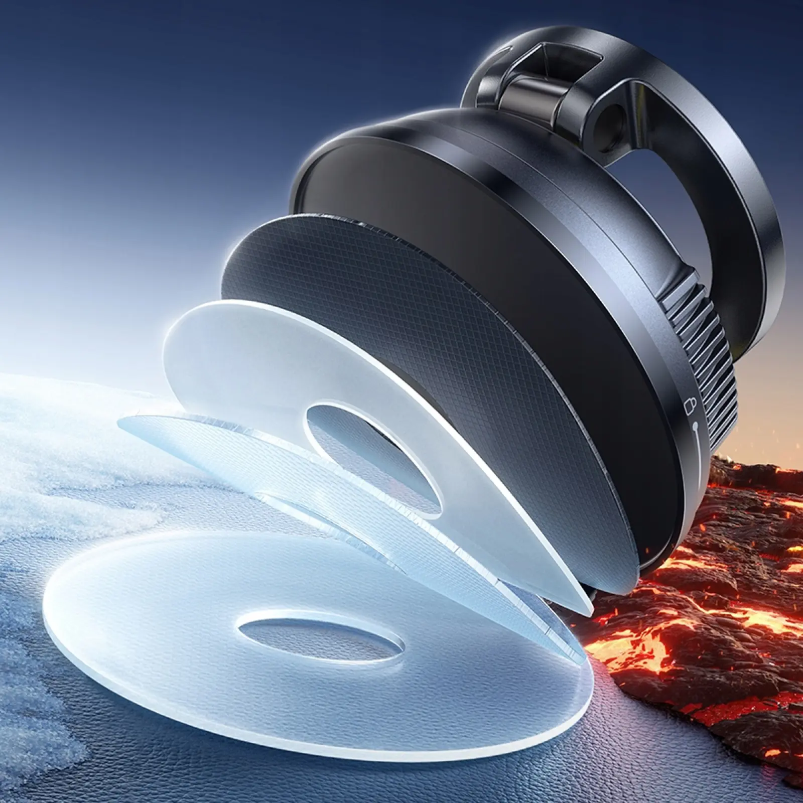 Автотримач Baseus VC2 Flex Vacuum Suction Magnetic (C00138), Cosmic Black 3, купити оптом з доставкою