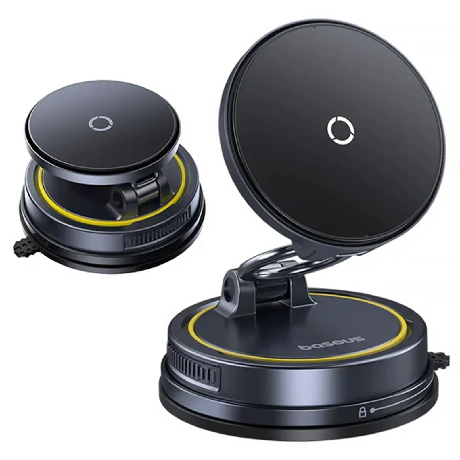 Автотримач з БЗП Baseus PrimeTrip VC2 Flex Pro Magnetic Wireless Charging (C0013F), Cosmic Black 2, купити оптом з доставкою