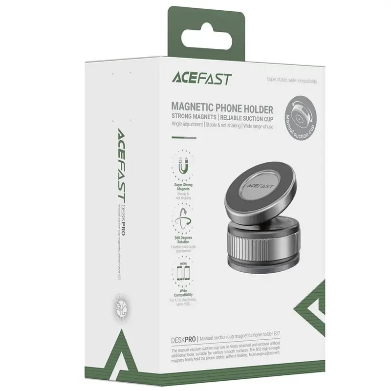 Автодержатель Acefast E27 Vacuum Suction Magnetic, Gray 1, купить оптом с доставкой