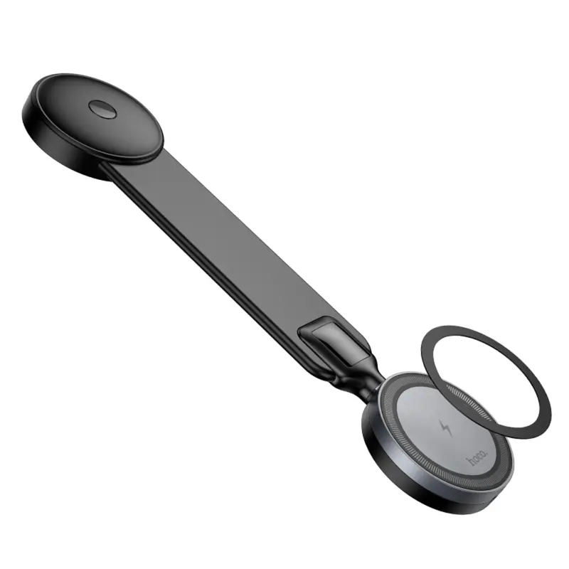 Автодержатель с БЗУ Hoco HW29 Magnetic Wireless Charging 15W, Black 3, купить оптом с доставкой
