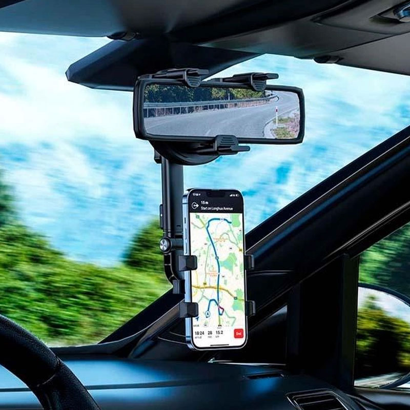 Уценка Автодержатель на зеркало заднего вида Borofone BH87 Windriver, Поврежденная упаковка / Black 4, купить оптом с доставкой