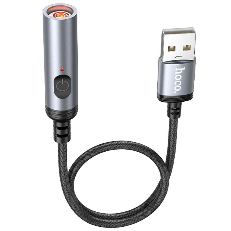 Портативный прикуриватель зажигалка Hoco UA30 USB на картинке №1