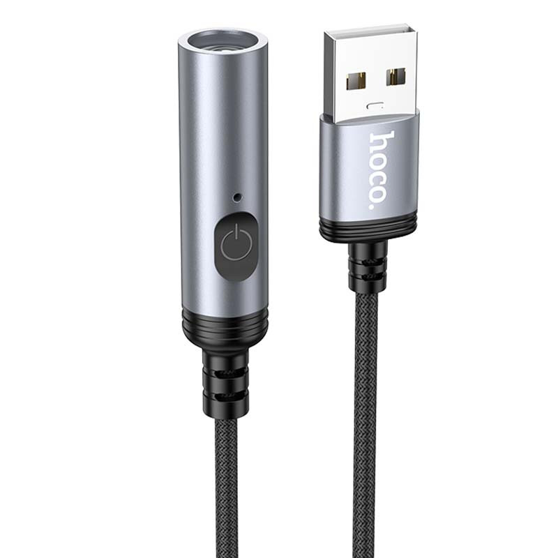 Портативный прикуриватель зажигалка Hoco UA30 USB на картинке №3