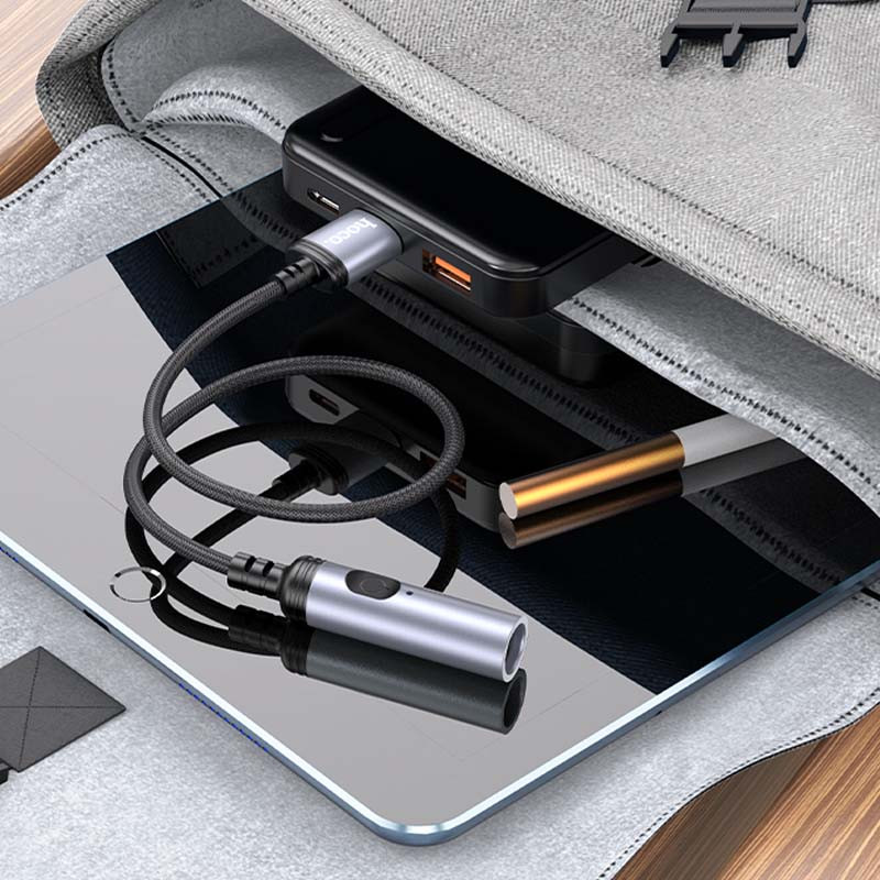 Портативный прикуриватель зажигалка Hoco UA30 USB на картинке №5