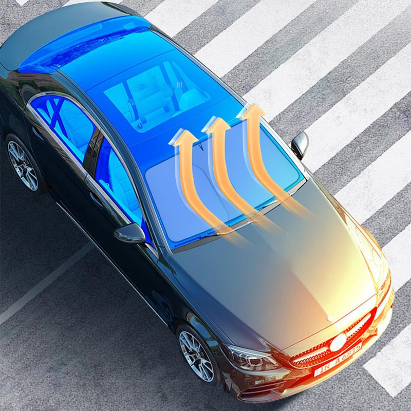 Портативний сонцезахисний автомобільний козирок на лобове скло (1.40x0.70m) на малюнкі №4