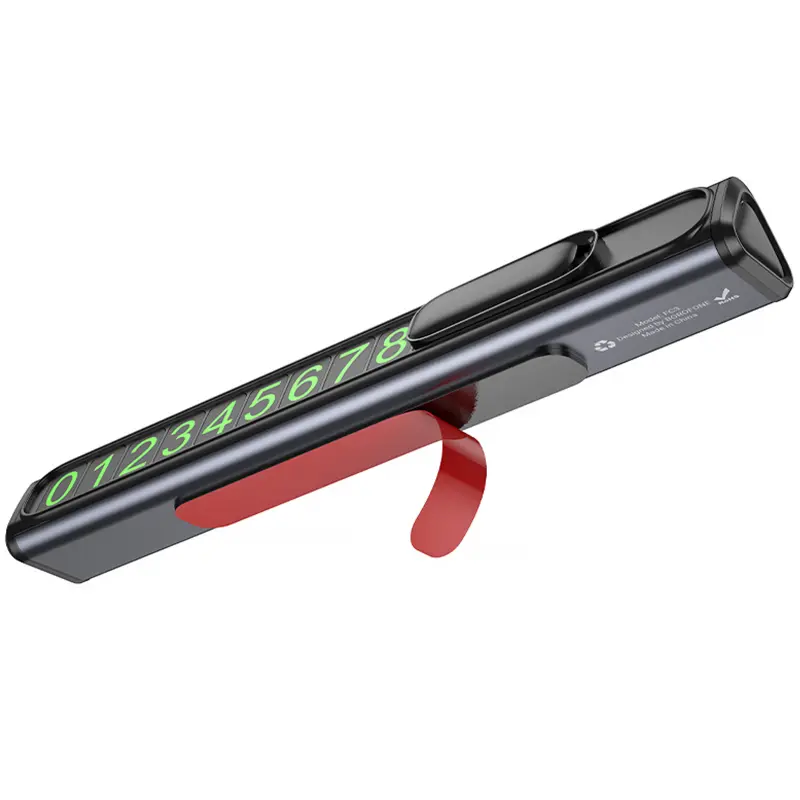 Автовизитка Borofone FC3 Ronny, Black / Metal gray 1, купить оптом с доставкой