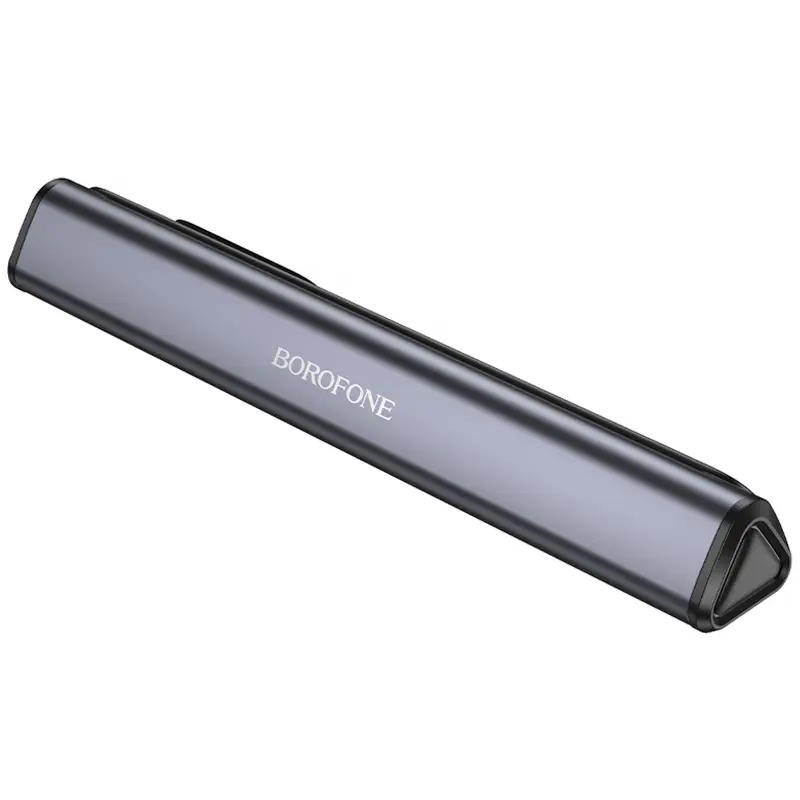 Автовизитка Borofone FC3 Ronny, Black / Metal gray 2, купить оптом с доставкой