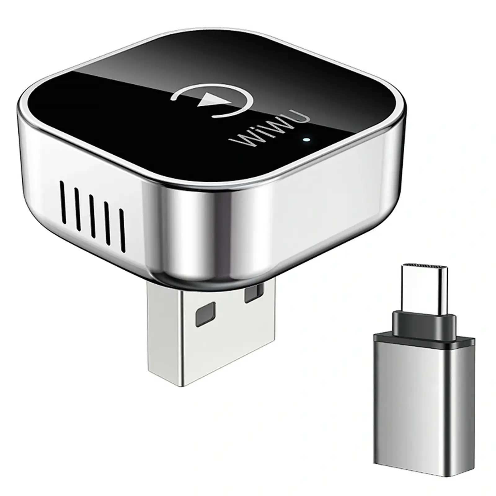 Адаптер WIWU Wi-CP003 car wireless CarPlay (iOS), Silver, купить оптом с доставкой